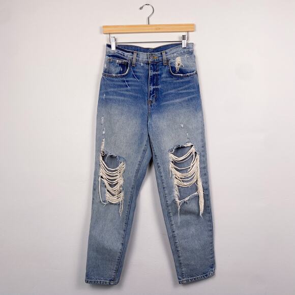 Carmar Denim - Carmar Distressed Straight Leg High Rise Jeans 25